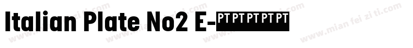 Italian Plate No2 E字体转换